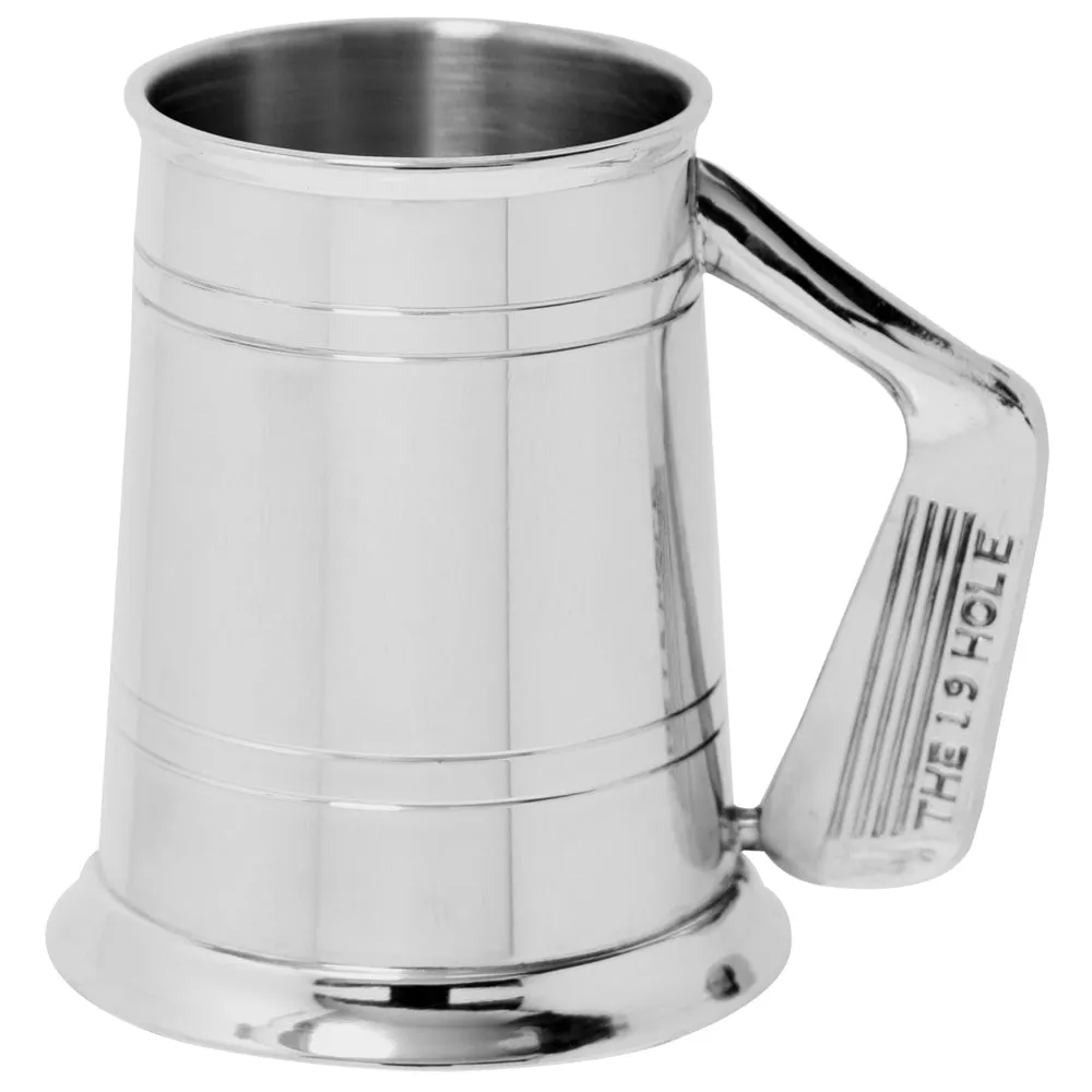 1 Pint* Pewter Beer Mug Tankard With Golf Handle