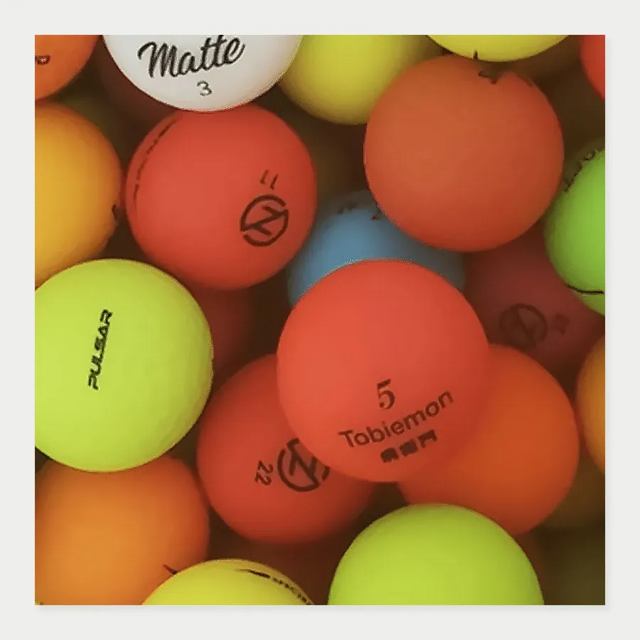 36 Assorted Matte Color Golf Balls - Recycled 5A/4A