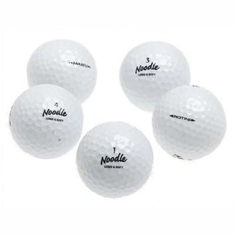 36 Noodle Mix White Golf Balls - Recycled 5A/4A