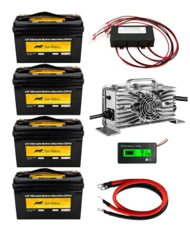 48V 100Ah Golf Cart Lithium Battery Conversion Kit with Bluetooth by Lynx Battery