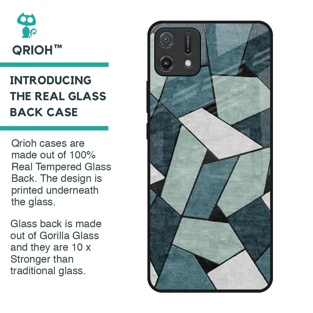 Abstact Tiles Glass Case for Oppo A16K