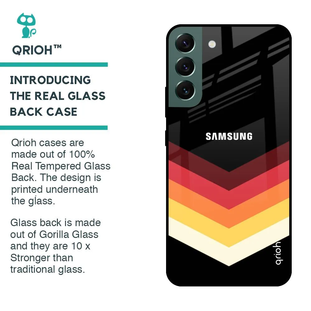 Abstract Arrow Pattern Glass Case For Samsung Galaxy S22 Plus 5G