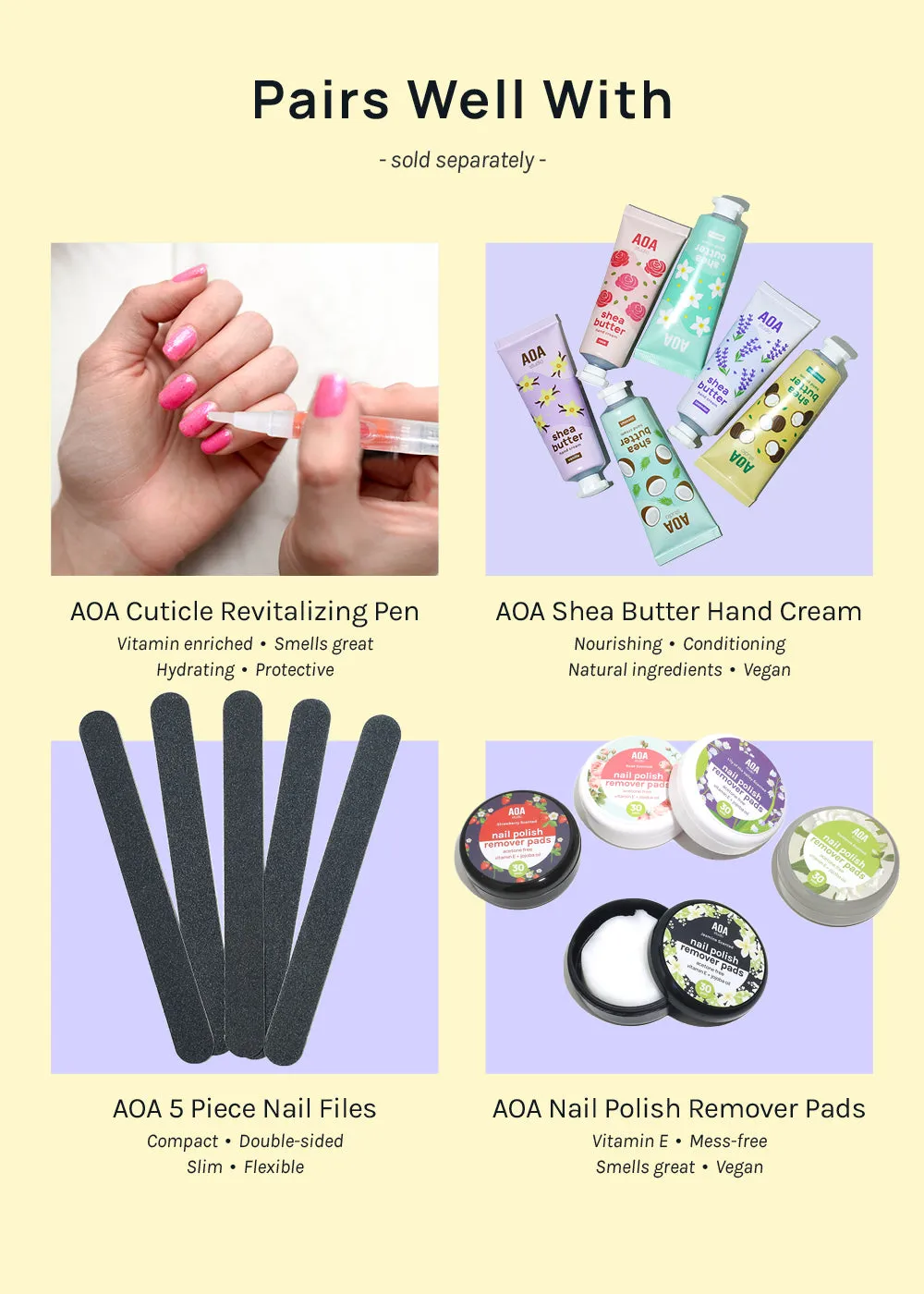 AOA Dual-Ended Cuticle Pusher   Nail Cleaner