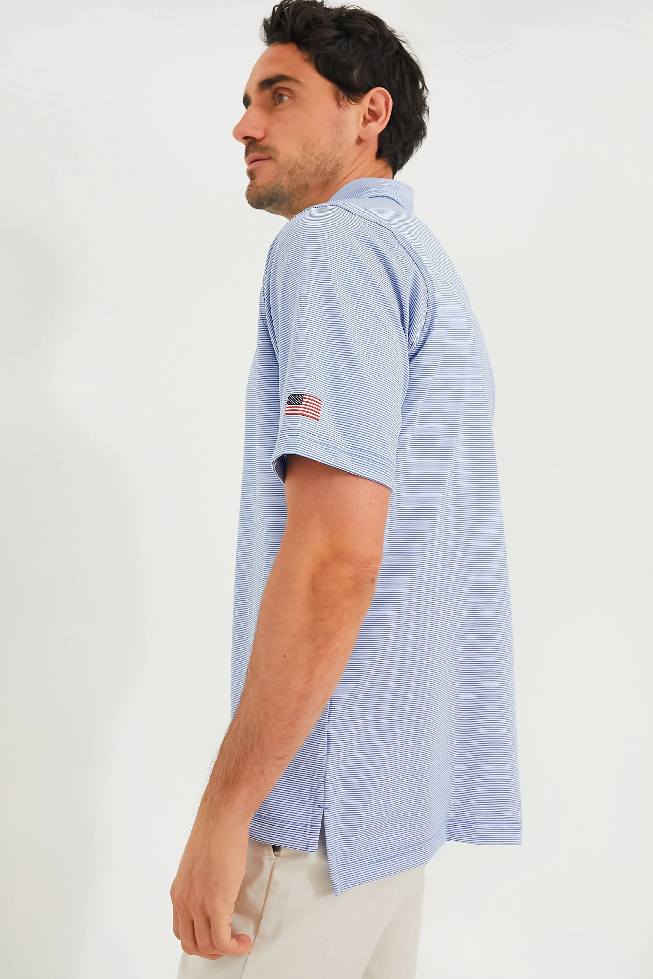 Baltic USA Mini Stripe Jersey Polo