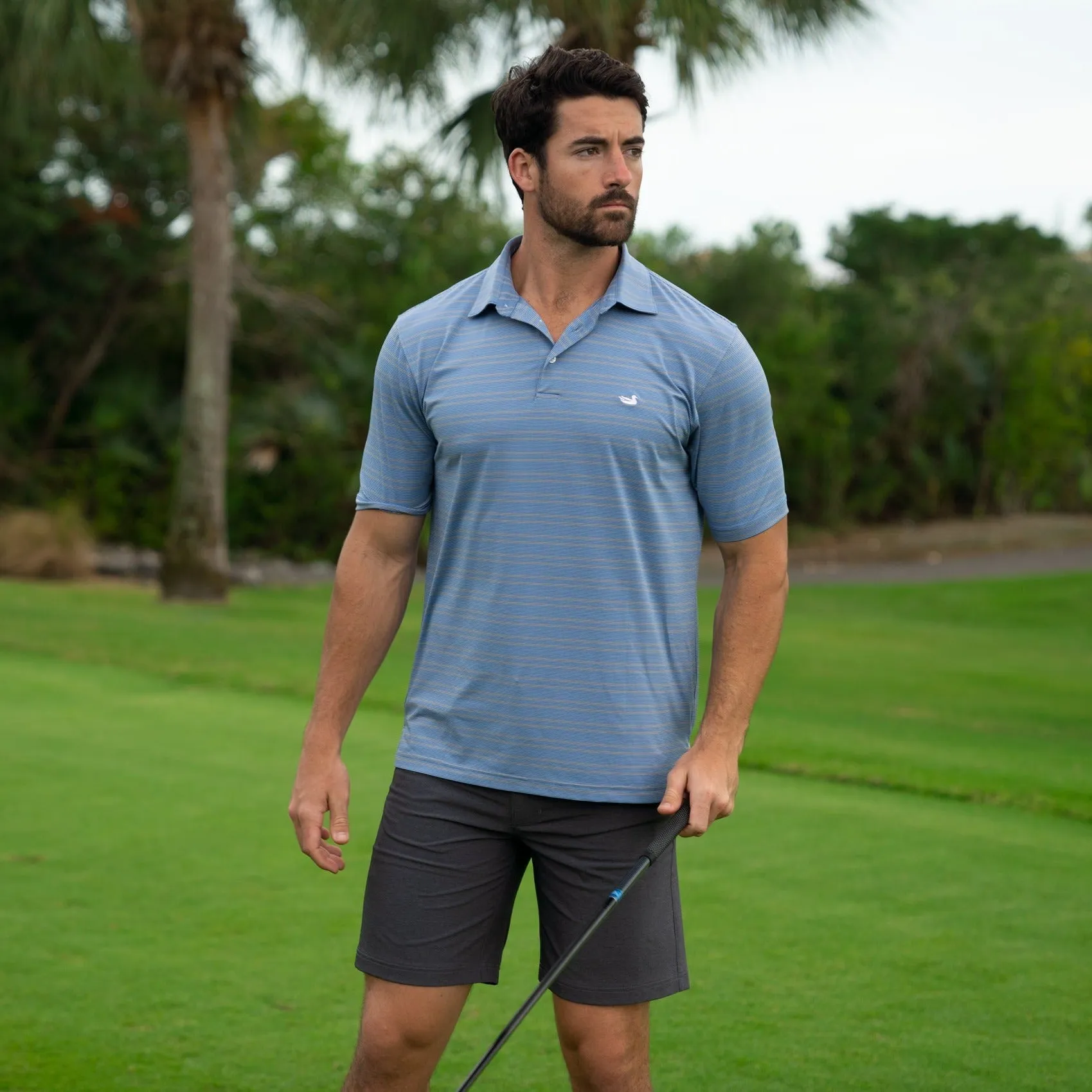 Bermuda Performance Polo - Naples Stripe