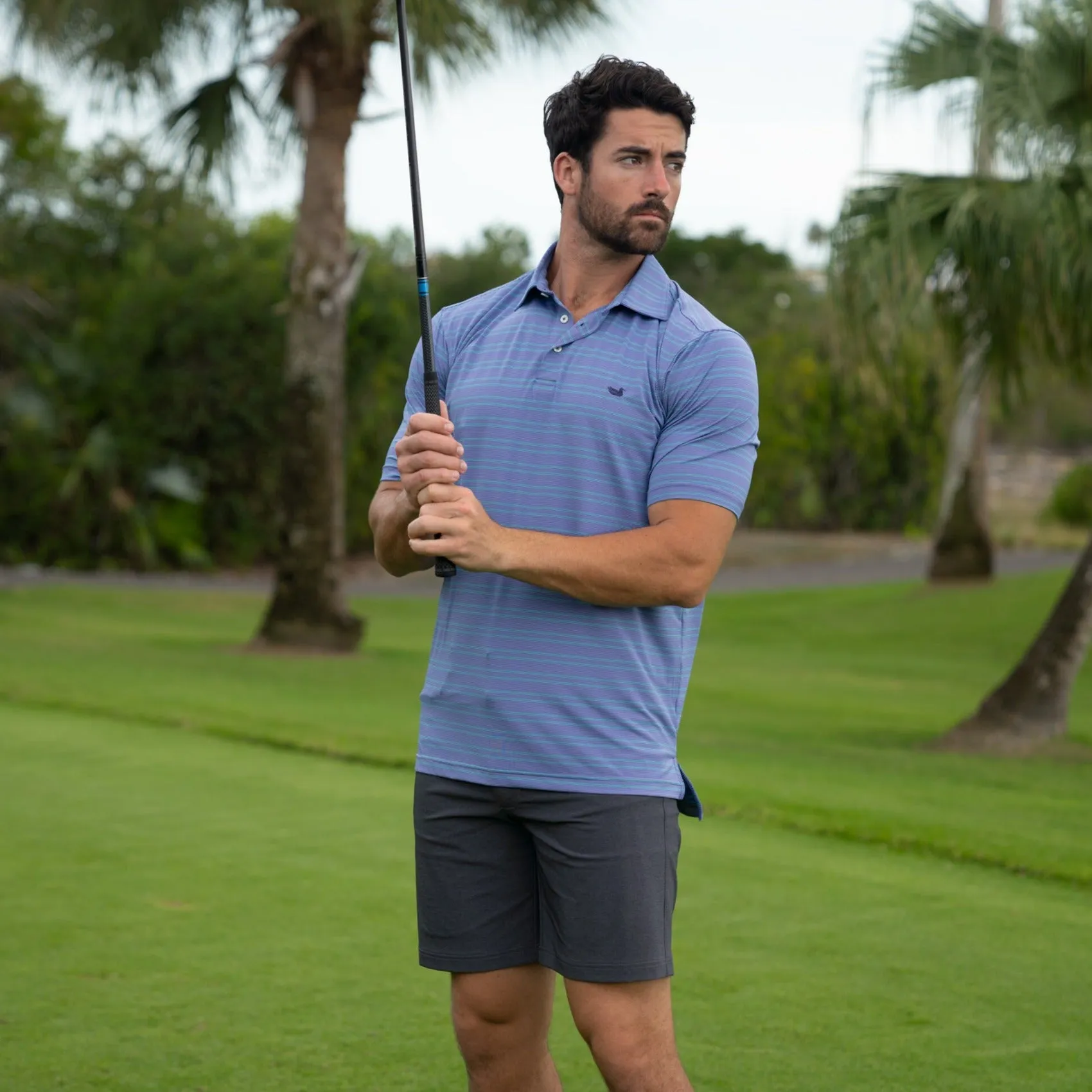 Bermuda Performance Polo - Naples Stripe