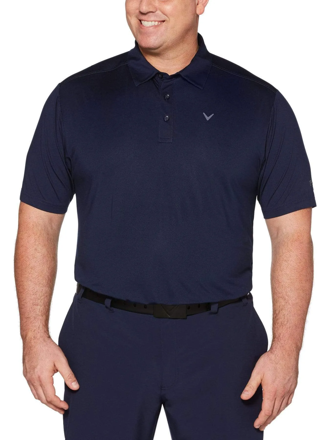 Big & Tall Cooling Micro Hex Polo with Chevron