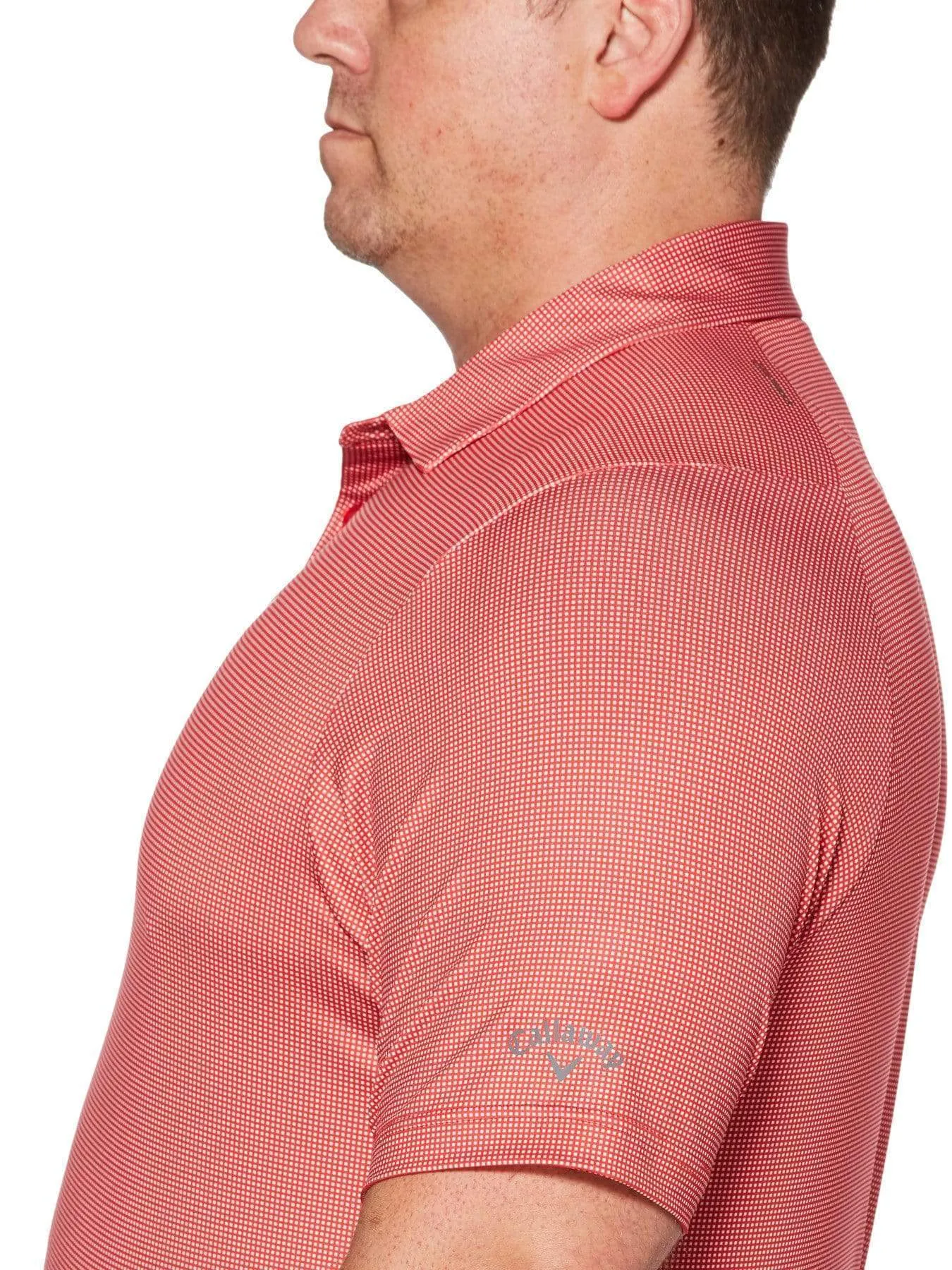 Big & Tall Printed Gingham Swing Tech™ Polo