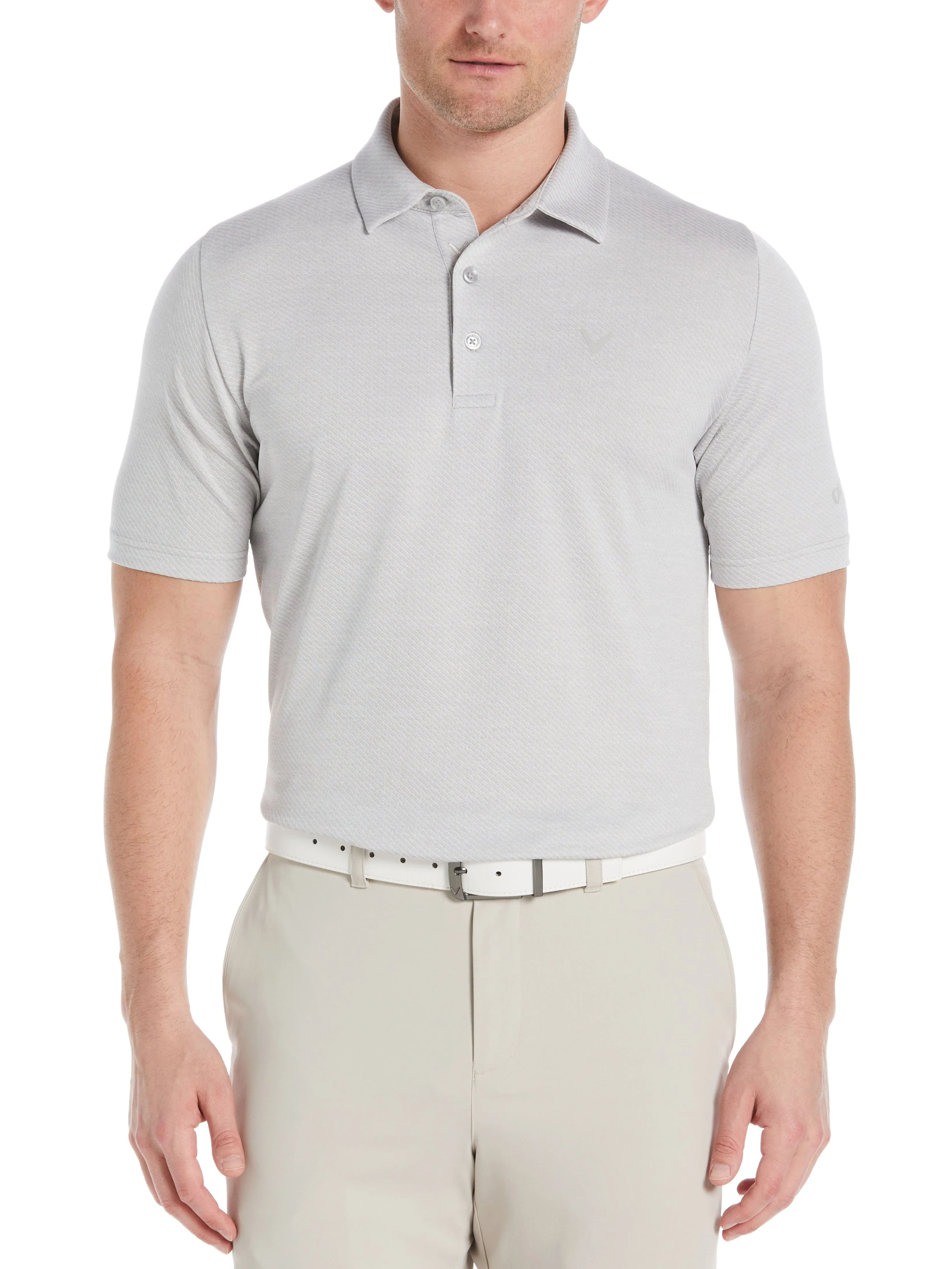 Big & Tall Ventilated Heather Jacquard Golf Polo