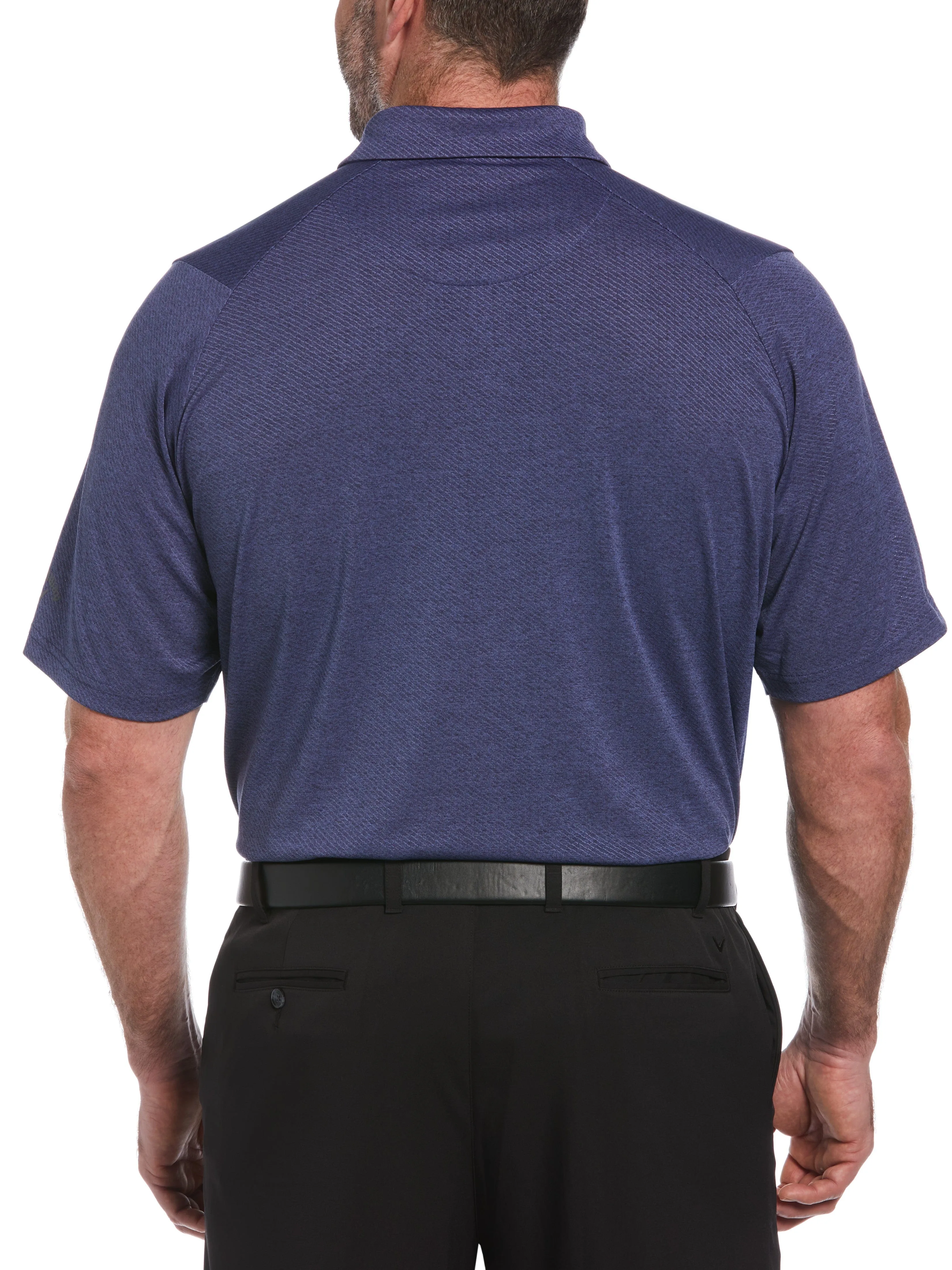 Big & Tall Ventilated Heather Jacquard Golf Polo