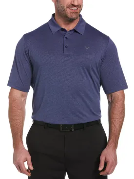 Big & Tall Ventilated Heather Jacquard Golf Polo