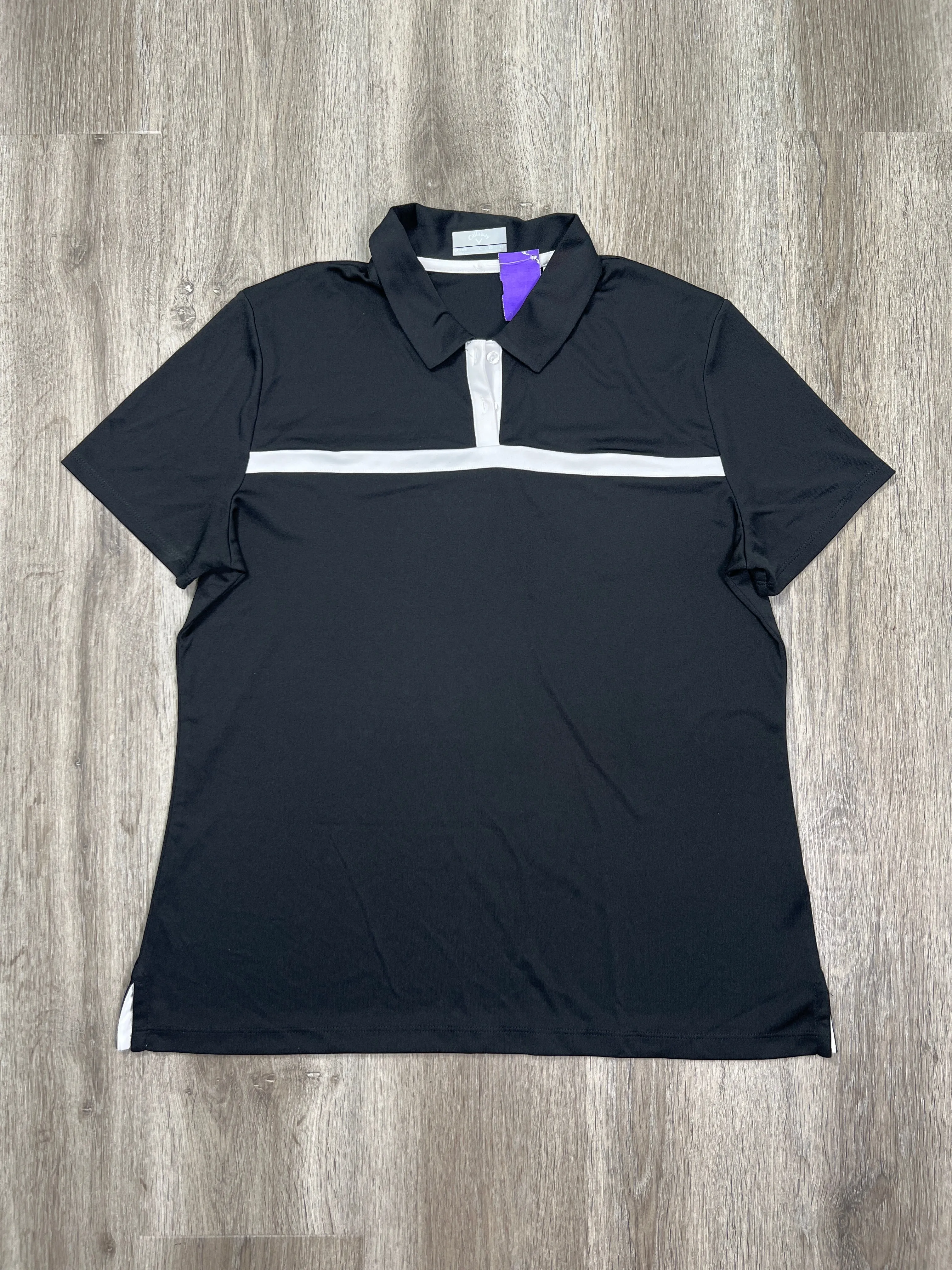 Black & White Athletic Top Short Sleeve Callaway, Size Xl