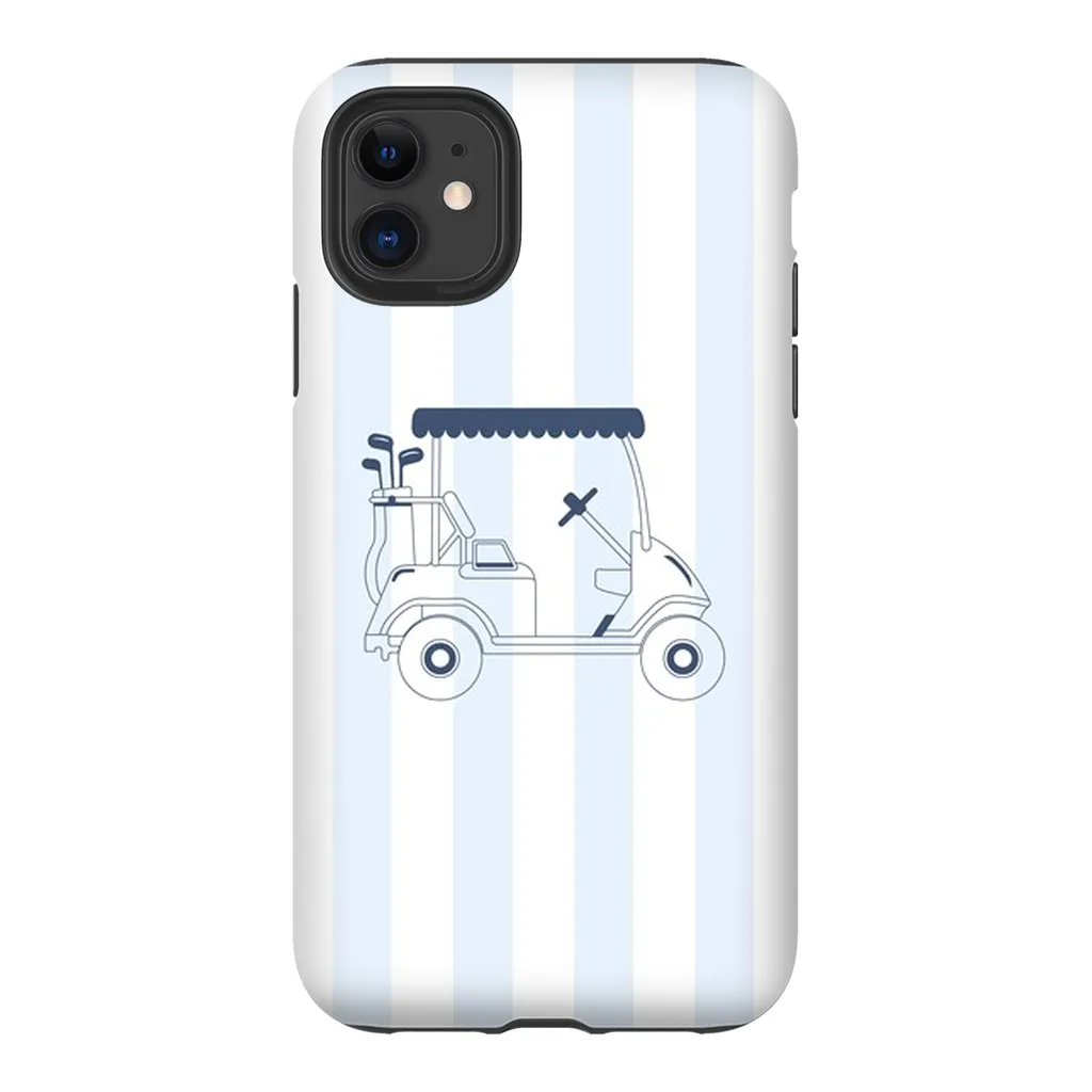 Blue Stripes Golf Cart Phone Case