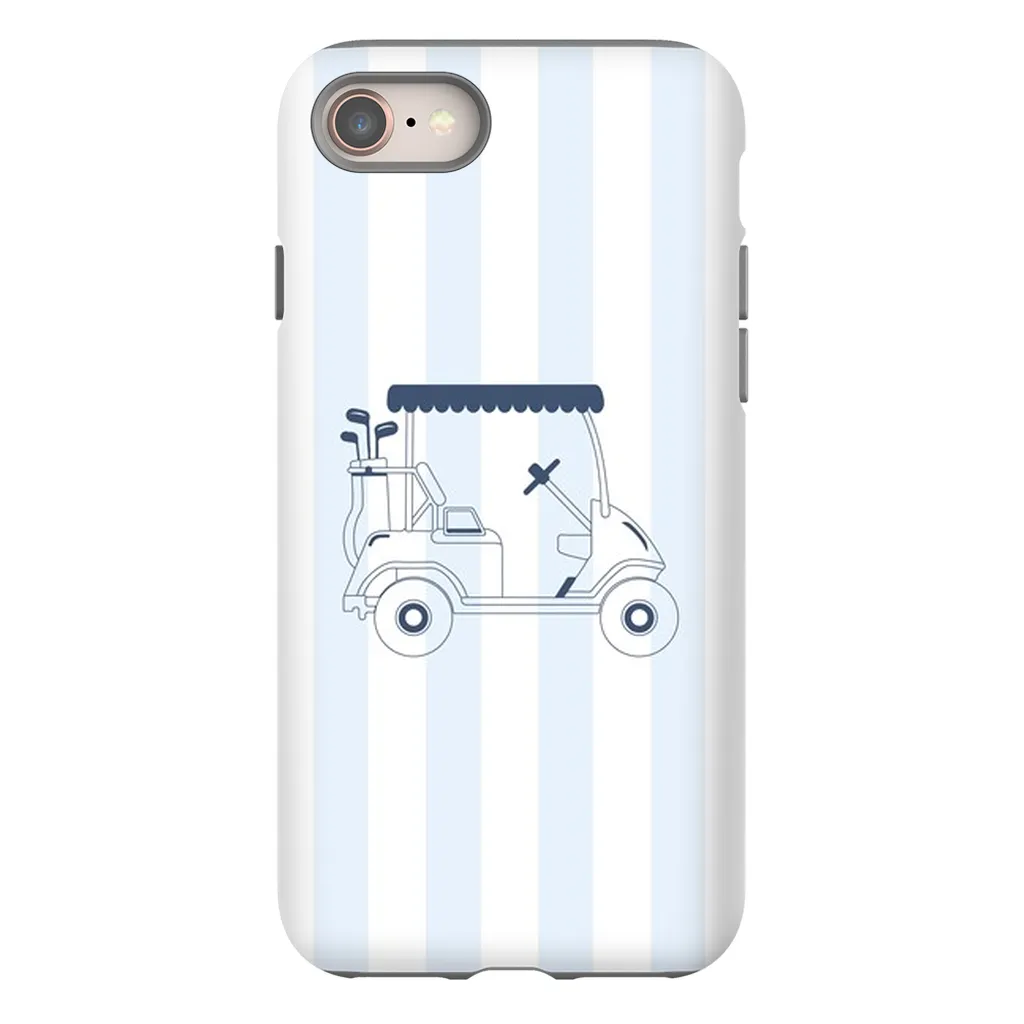 Blue Stripes Golf Cart Phone Case