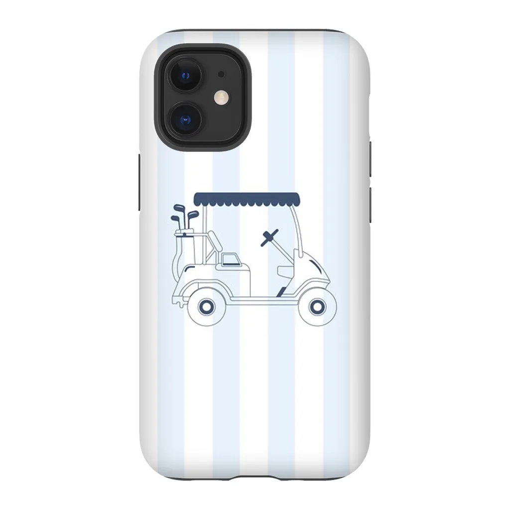 Blue Stripes Golf Cart Phone Case