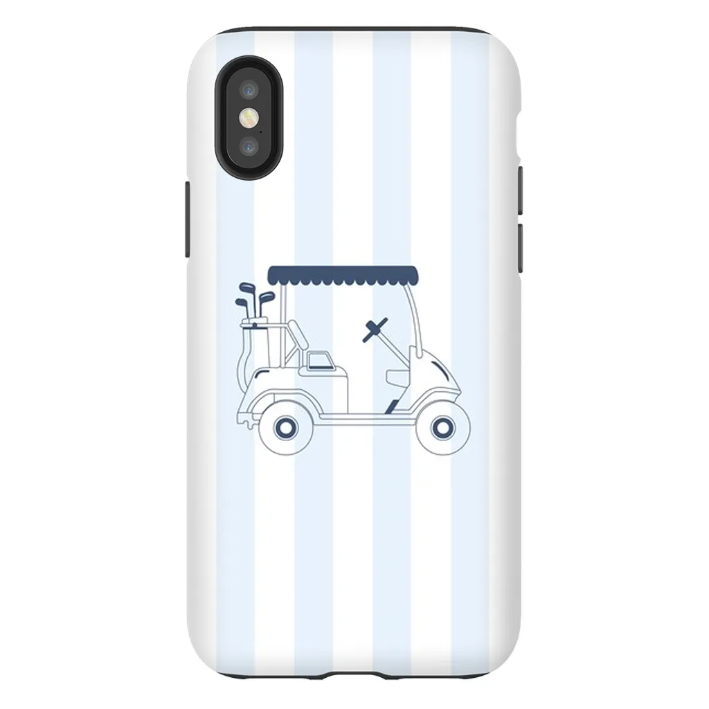 Blue Stripes Golf Cart Phone Case