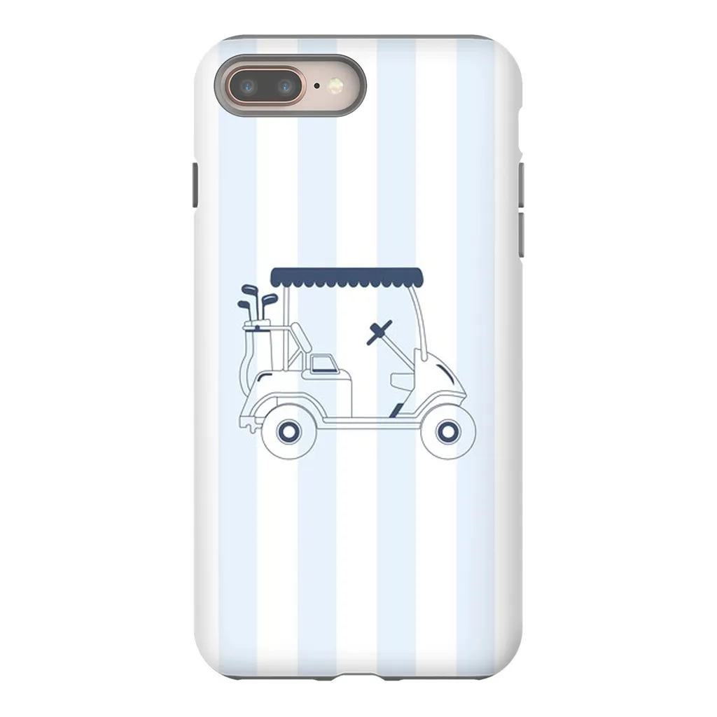 Blue Stripes Golf Cart Phone Case