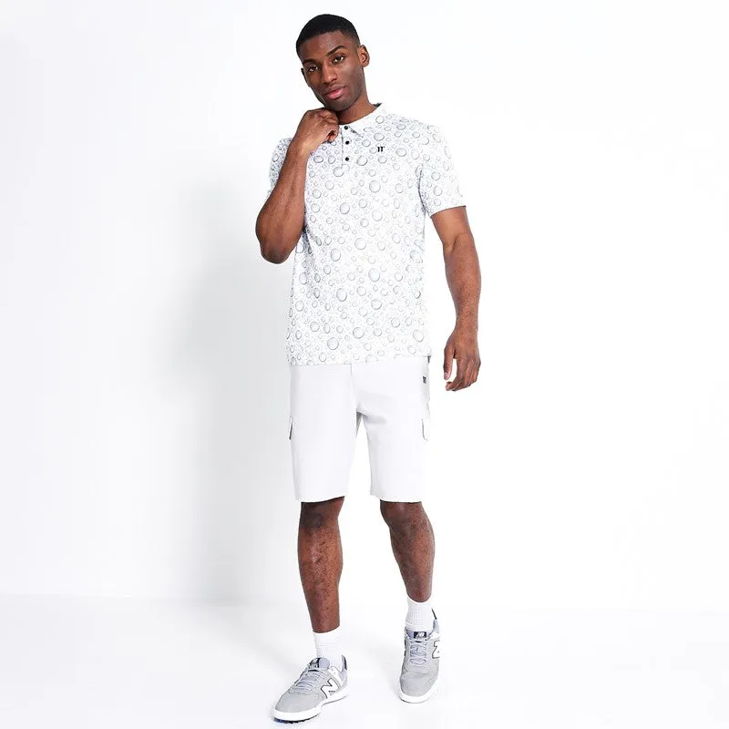 Bubble Print Golf Polo - White