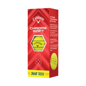 Callaway Chrome Soft 360 Triple Track Yellow Sleeve