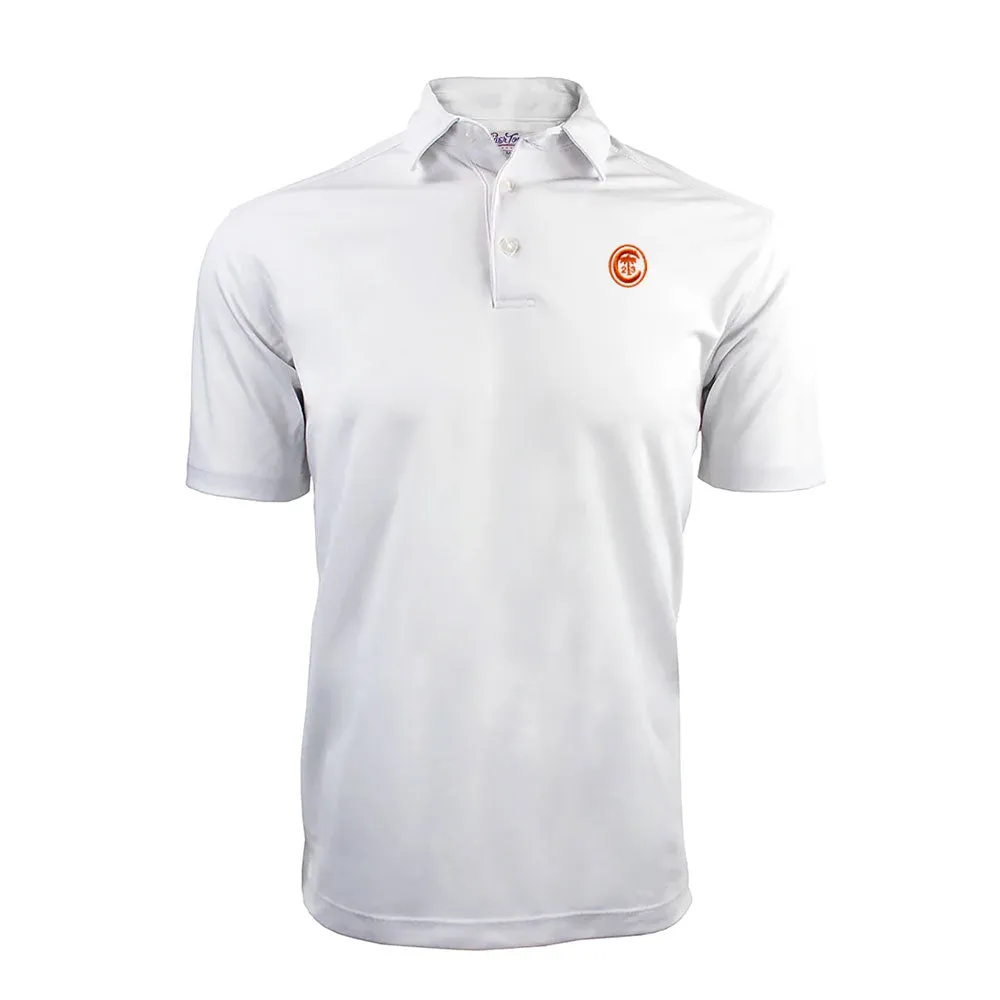 Clemson Ring Crest Polo in White