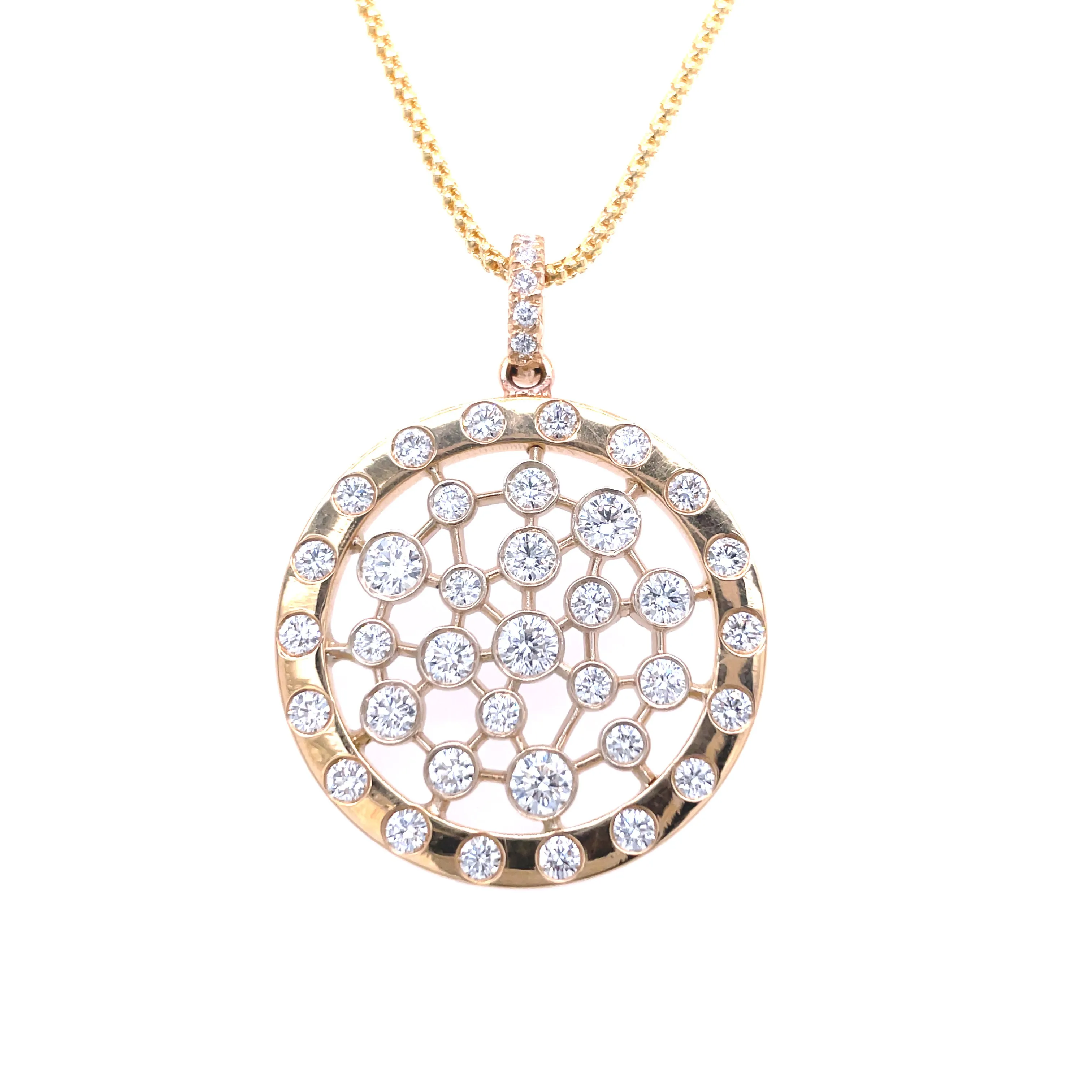 Diamond Golf Ball Marker Pendant