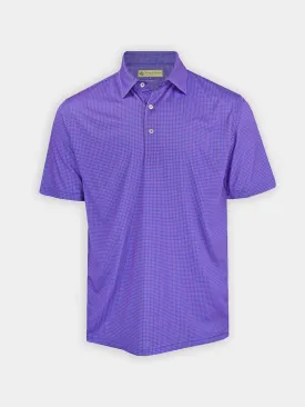 Donald Ross Mens Classic Fit Houndstooth Print Jersey - ROYAL/PINKBERRY