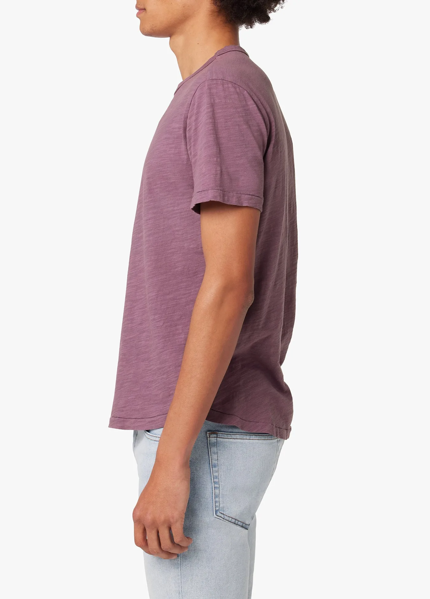 ESSENTIAL CURVED HEM SLUB TEE