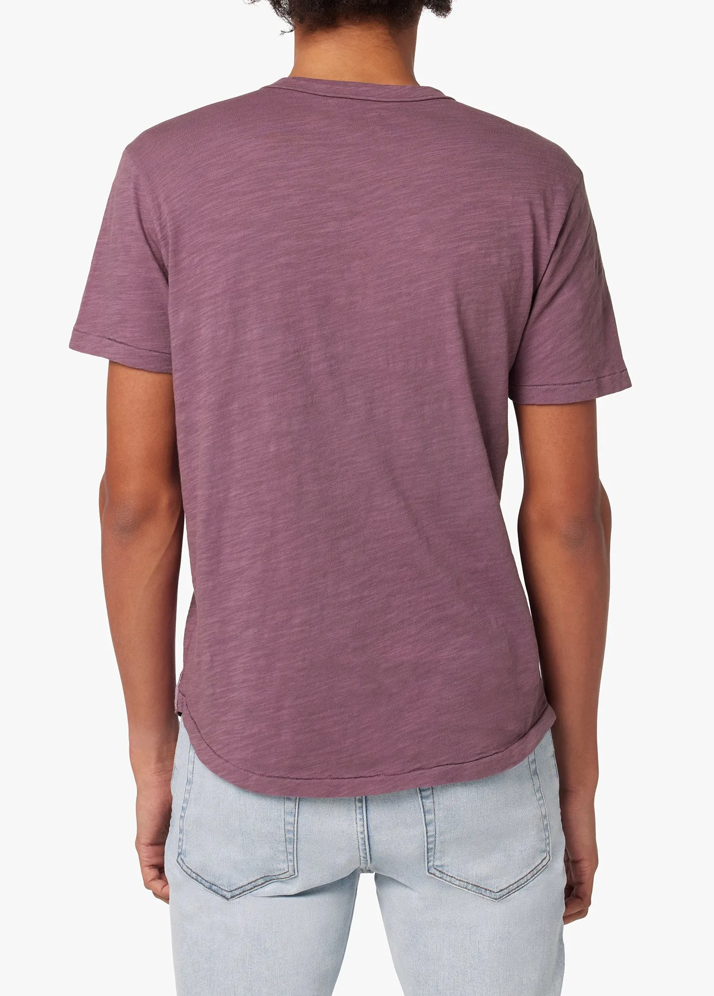 ESSENTIAL CURVED HEM SLUB TEE