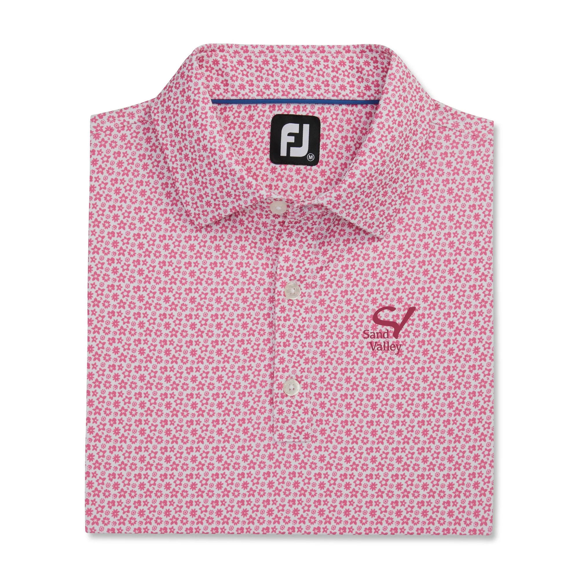 Footjoy Micro Floral Print Lisle Polo