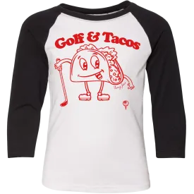 Golf & Tacos Kids Raglan T-Shirt