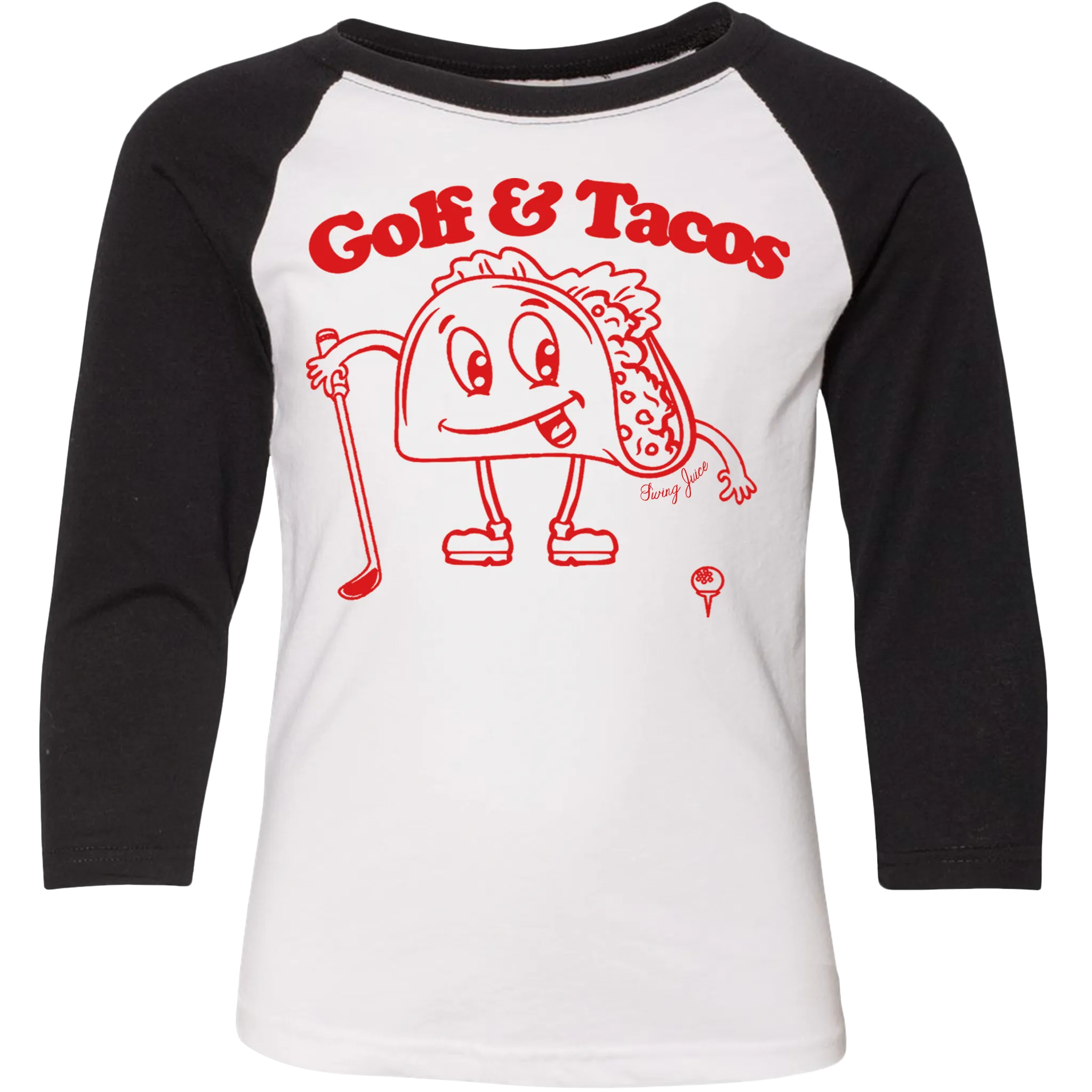 Golf & Tacos Kids Raglan T-Shirt