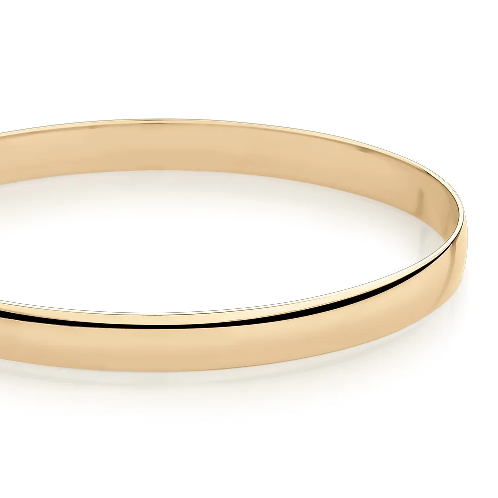 Golf bangle in 10 carat yellow gold