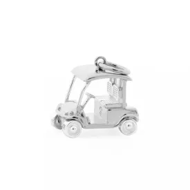 Golf Cart Charm, Silver