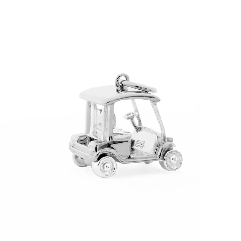 Golf Cart Charm, Silver