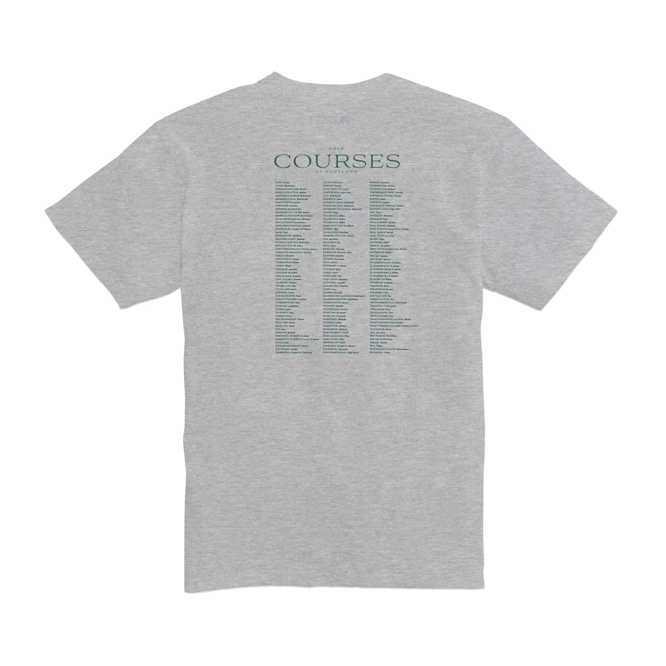 Golf Courses of Scotland Tee - Heather Grey