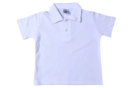 Golf Shirt Plain - White Self Collar