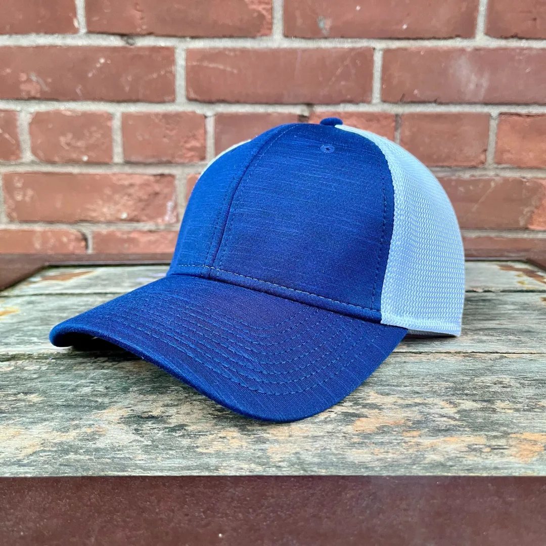 Greg Norman Golf Trucker Shark Cap (Navy/White)