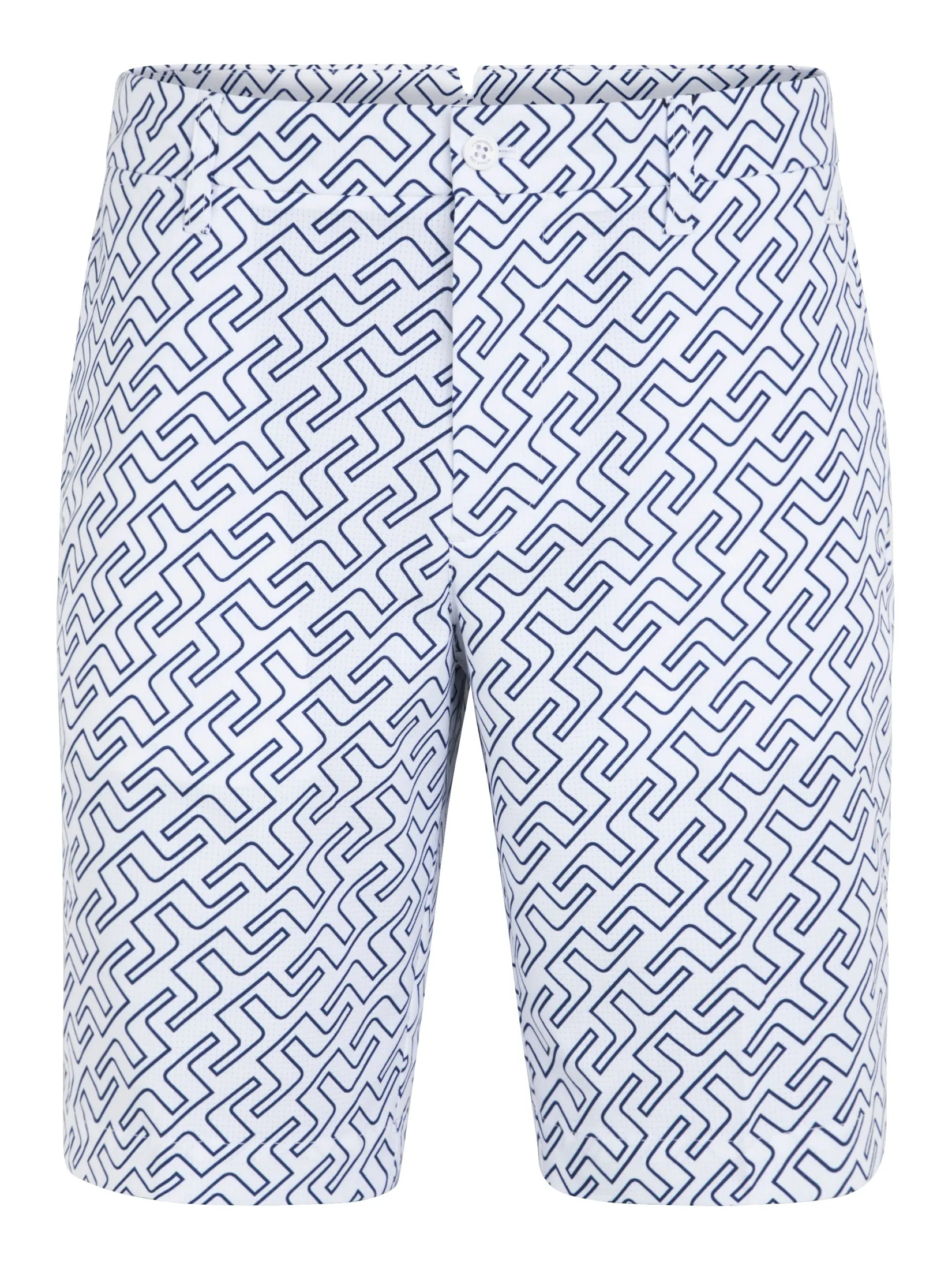 J.Lindeberg Mens Tim Golf Shorts - JL NAVY BRIDGE MONOGRAM