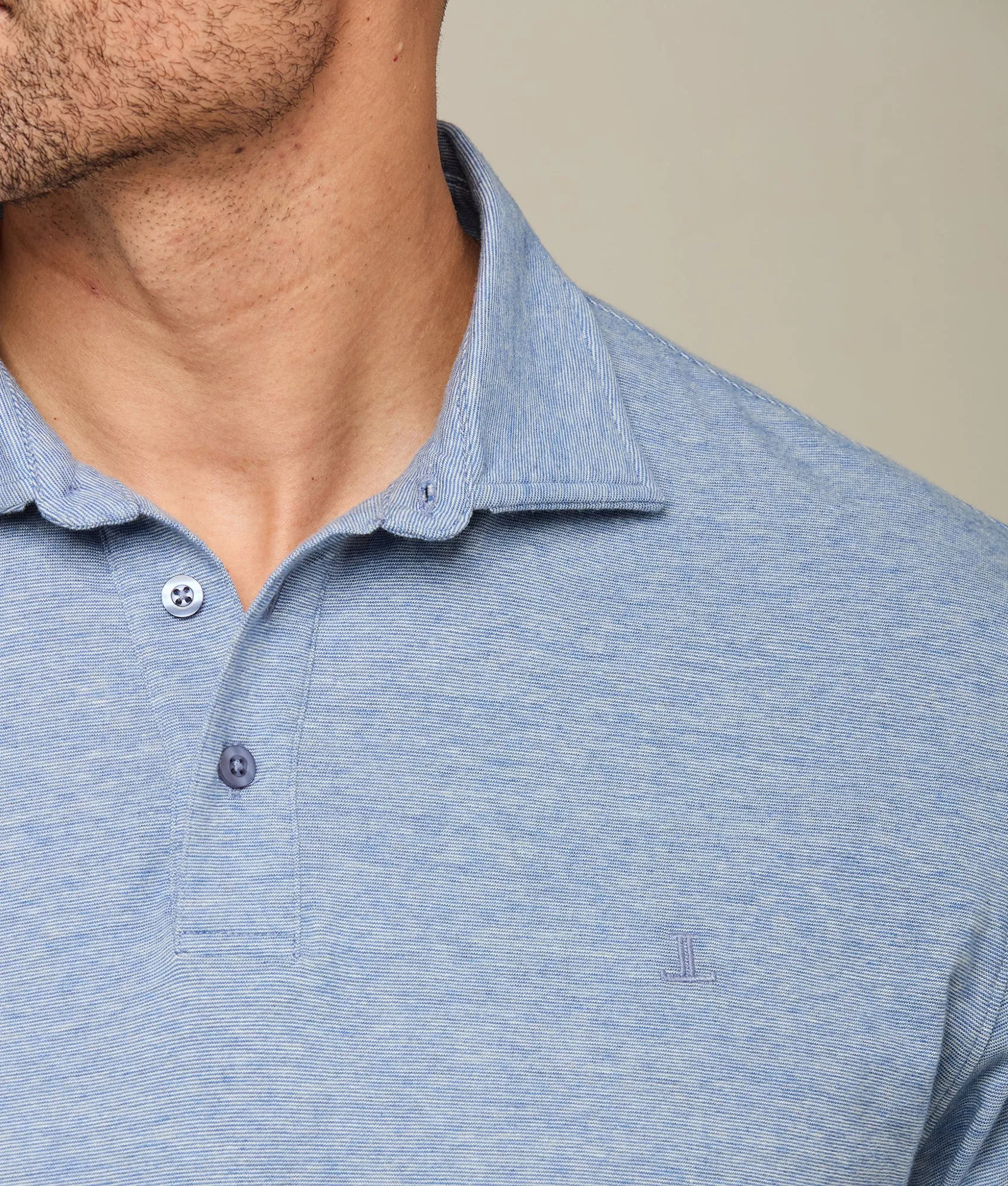 Lucchese Pima Cotton Polo :: Blue