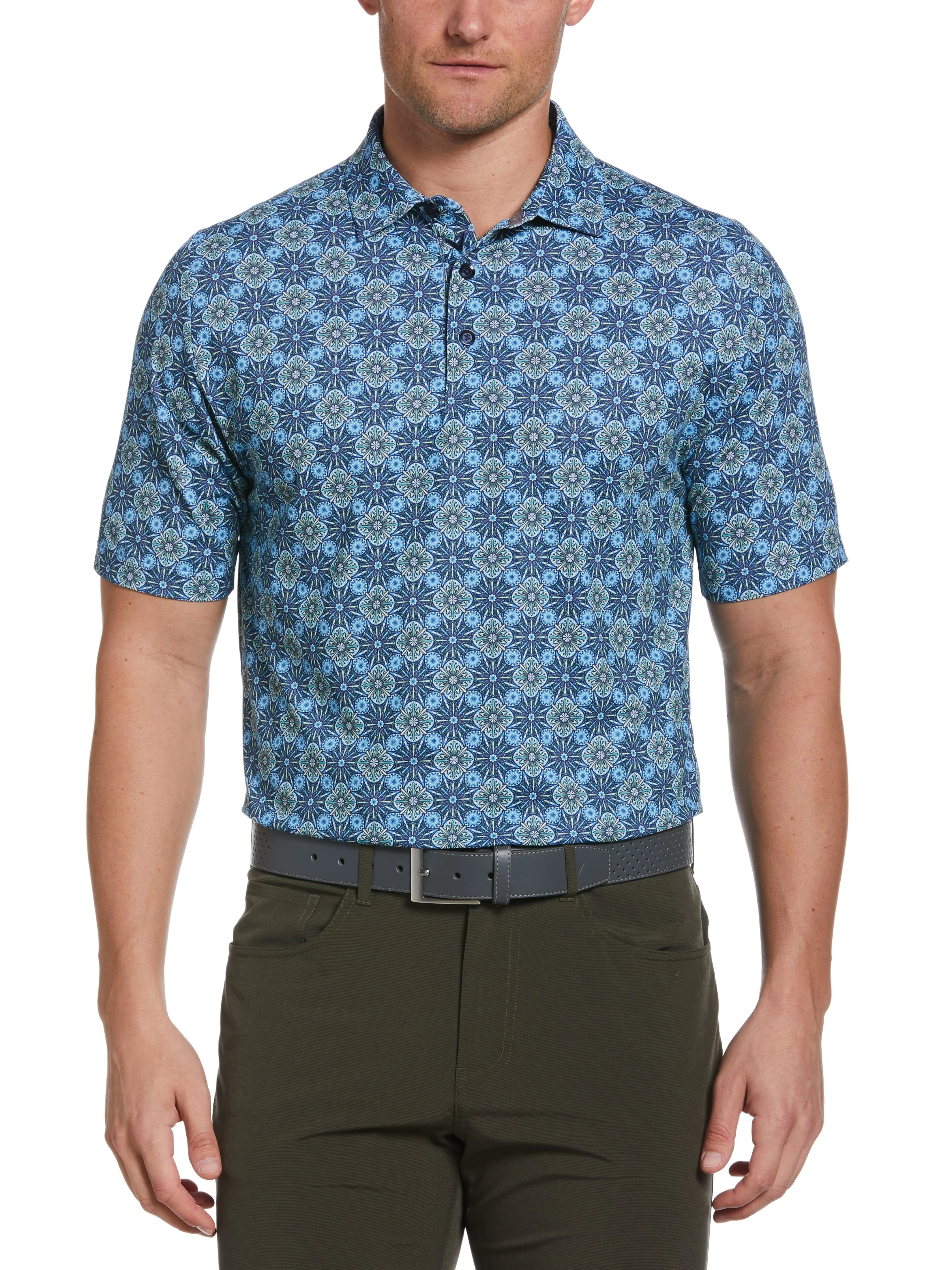 Mens Artisan Foulard Print Golf Polo