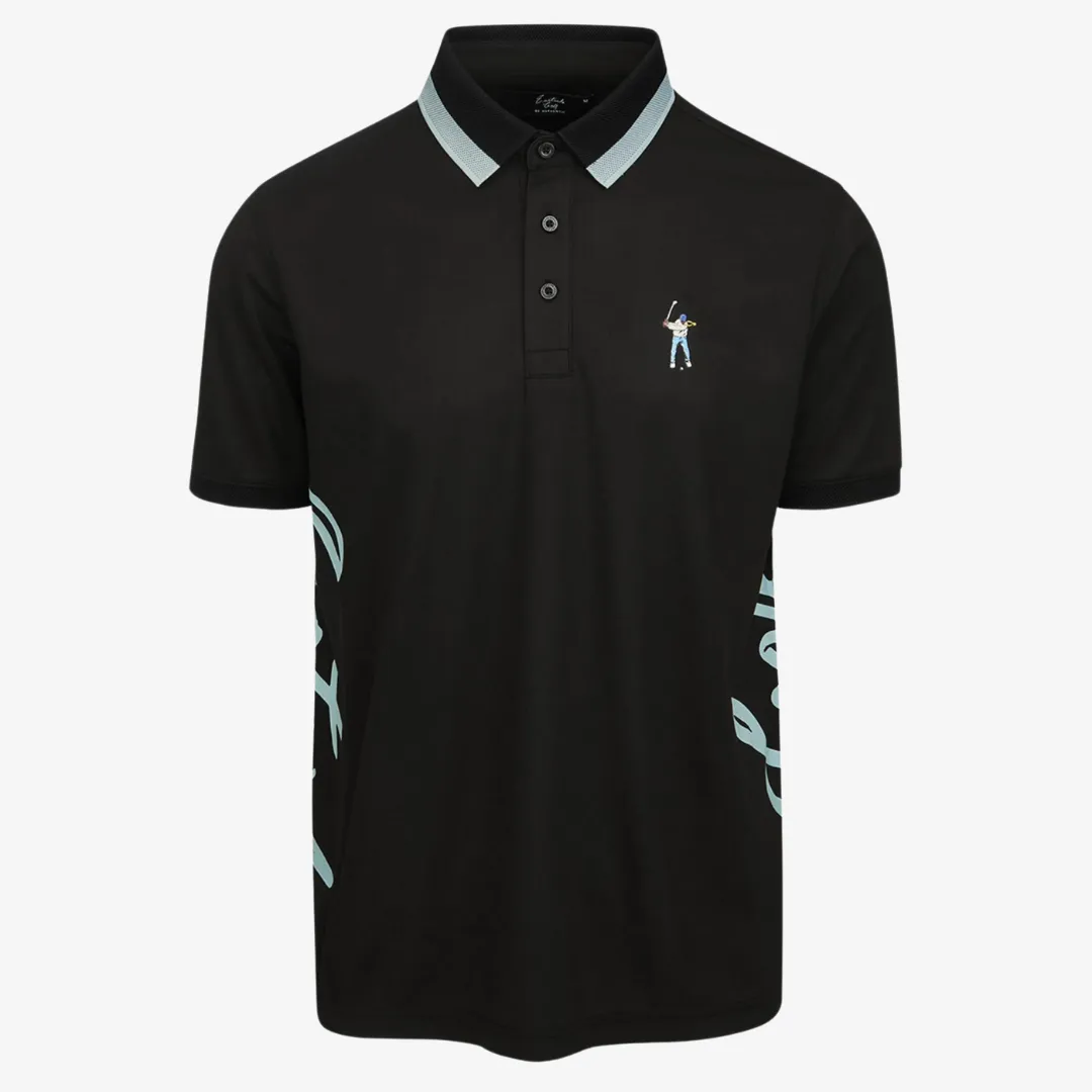 mens eastside golf follow through s/s polo (black)