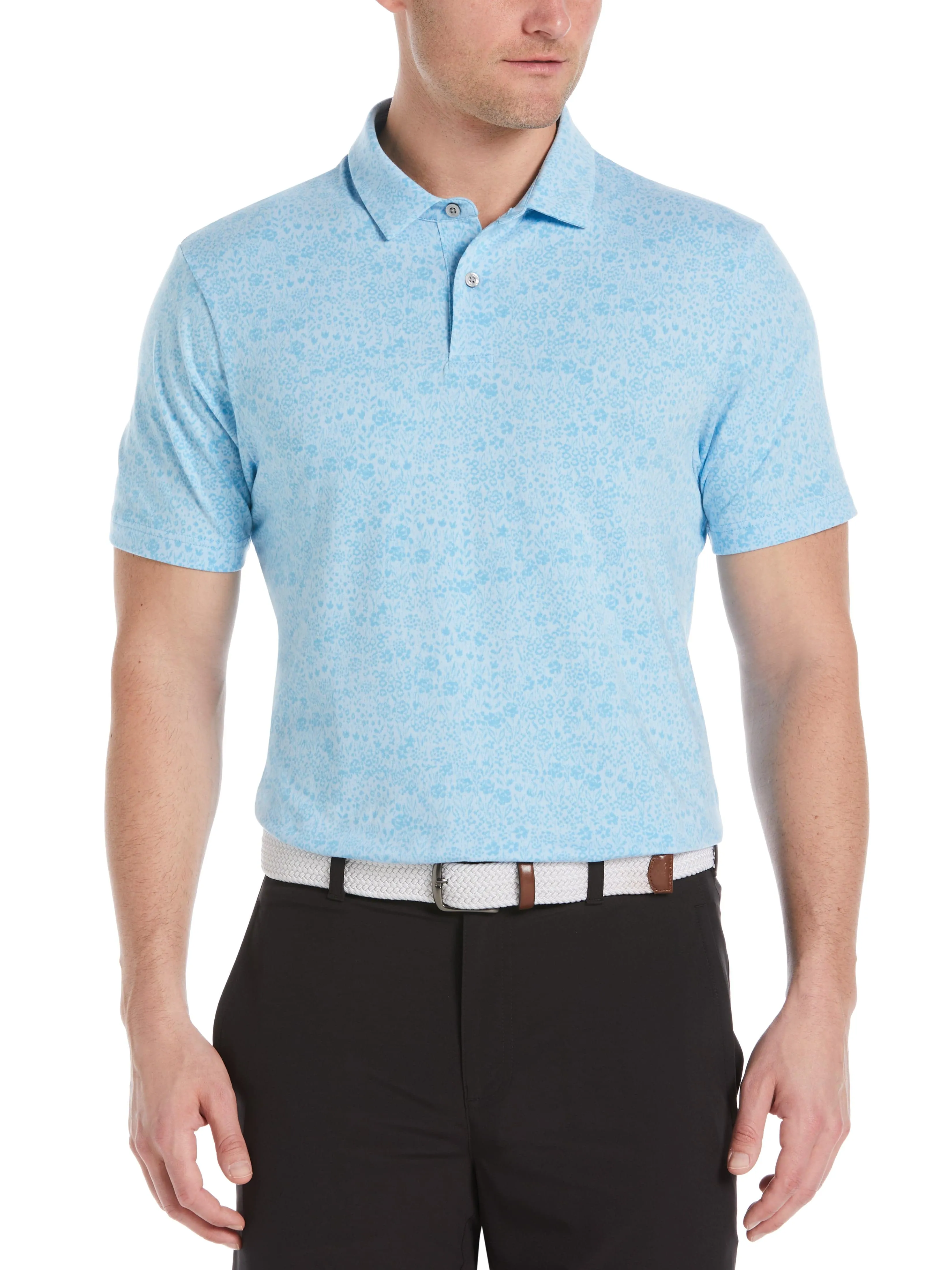 Men's Micro Floral Golf Polo