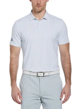 Men's Retro Geo Print Golf Polo