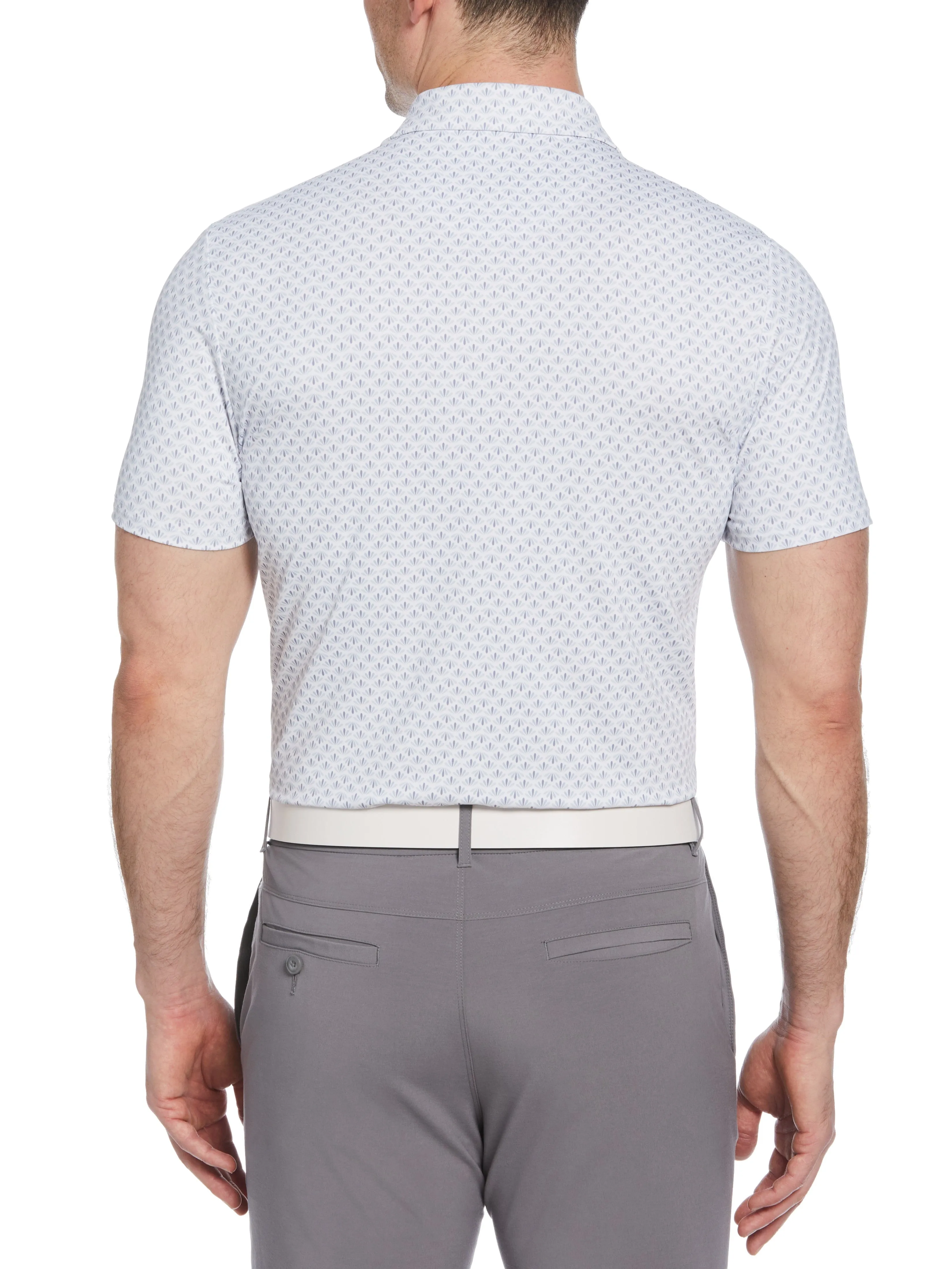 Men's Retro Geo Print Golf Polo