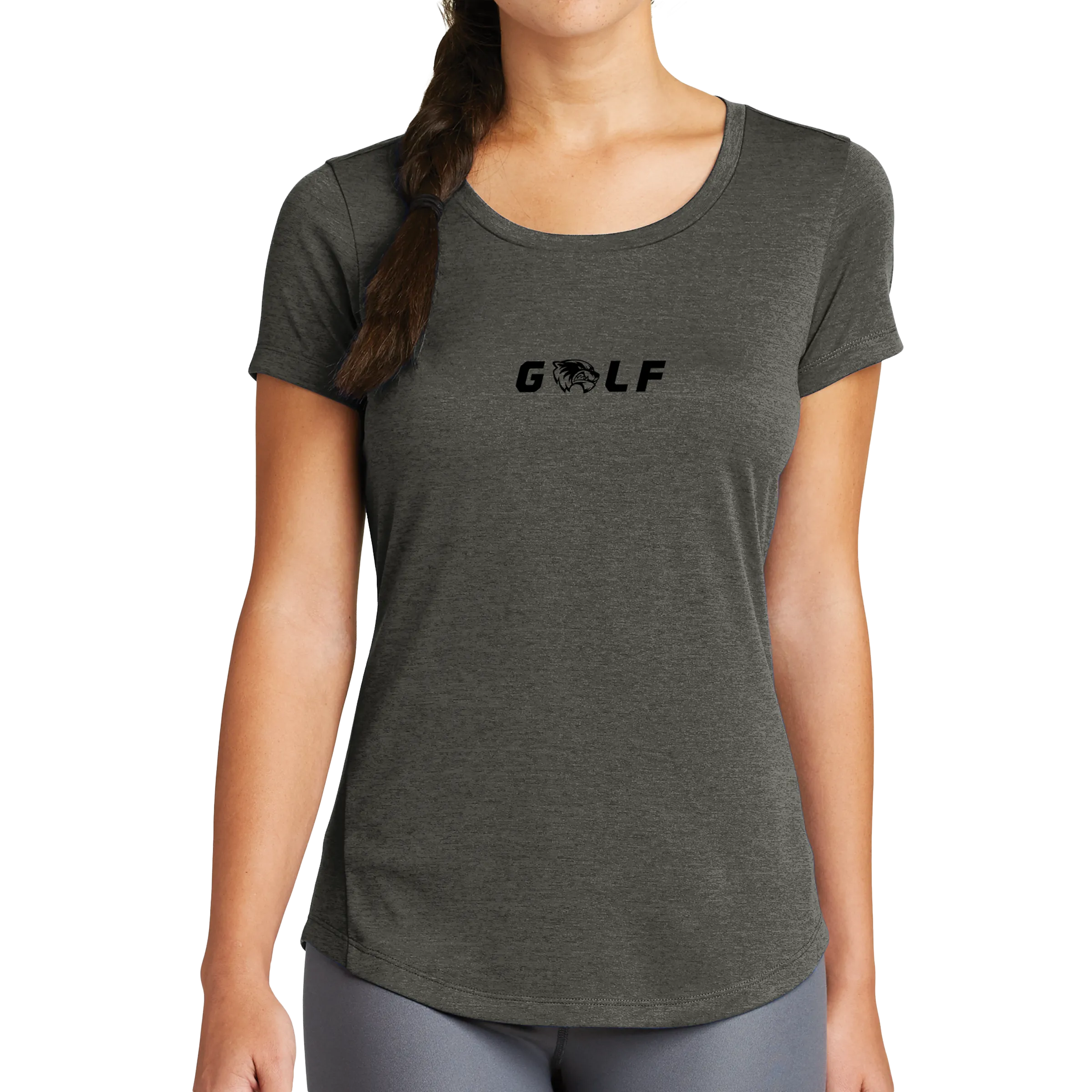 New Era Ladies Series Performance Scoop Tee- Golf Head