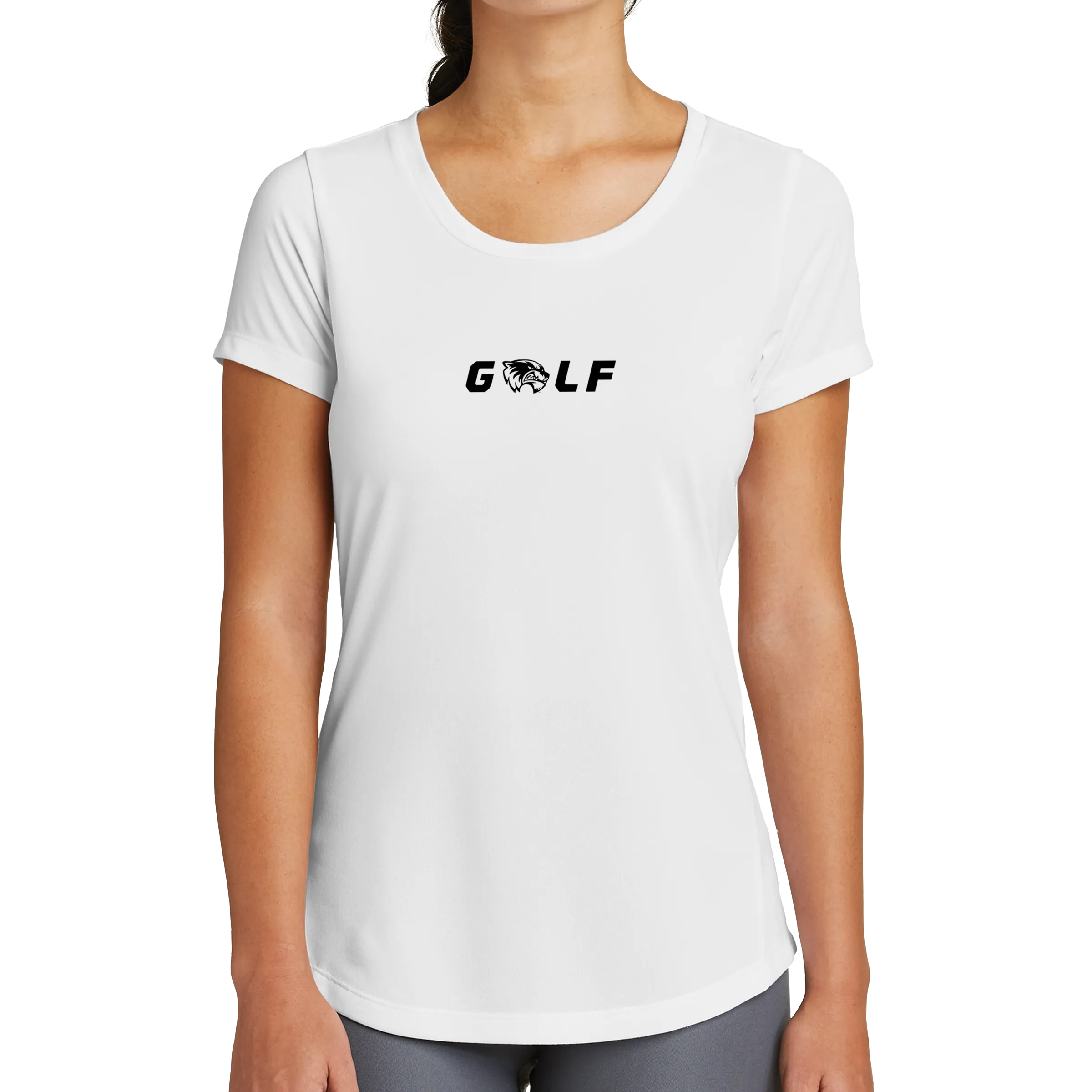 New Era Ladies Series Performance Scoop Tee- Golf Head