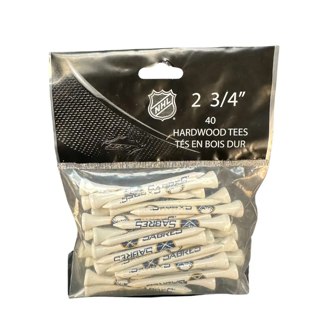 NHL Tees White 2 3/4 Inch Pkg/40 pc Buffalo Sabres