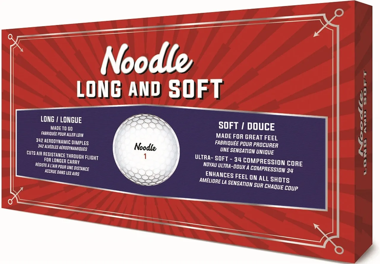 Noodle Long & Soft Golf Balls 15-Pack LOGO ONLY - 15 balls