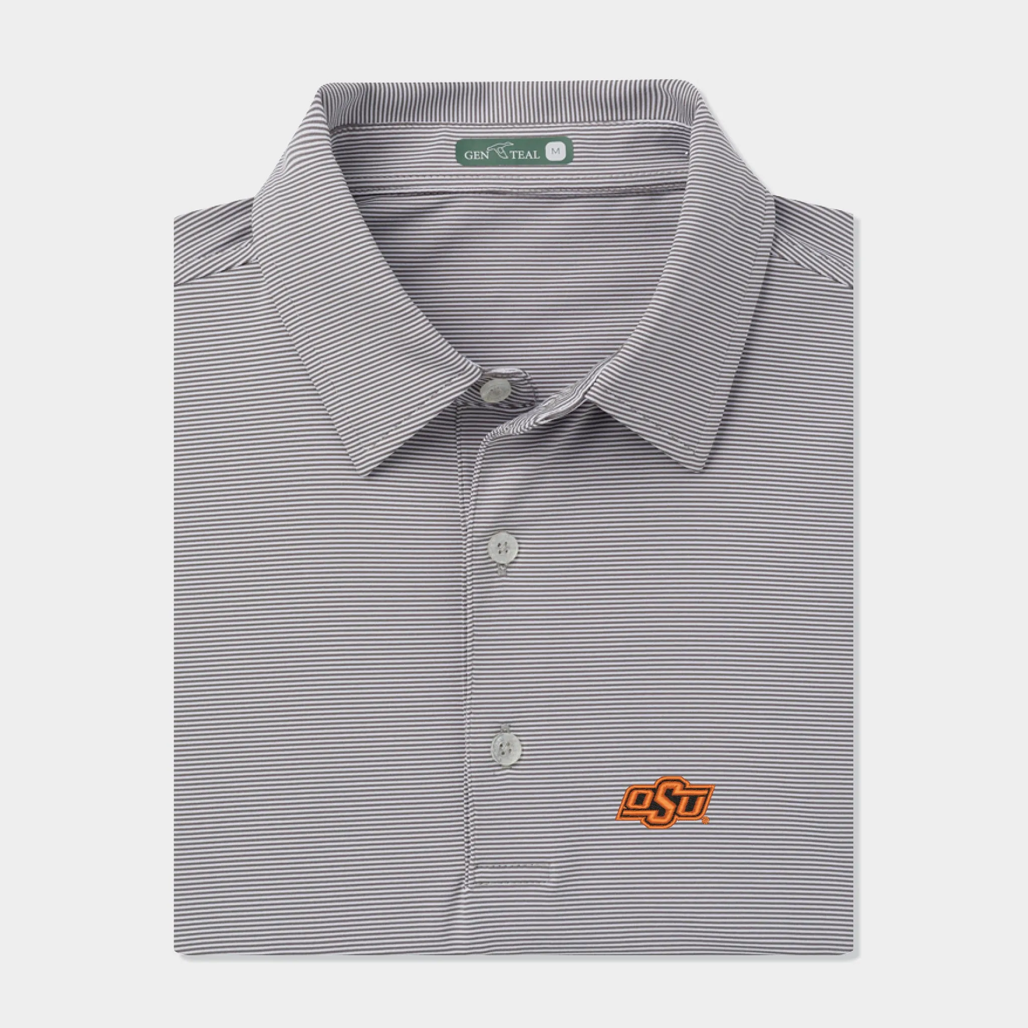 Oklahoma State Pinstripe Performance Polo