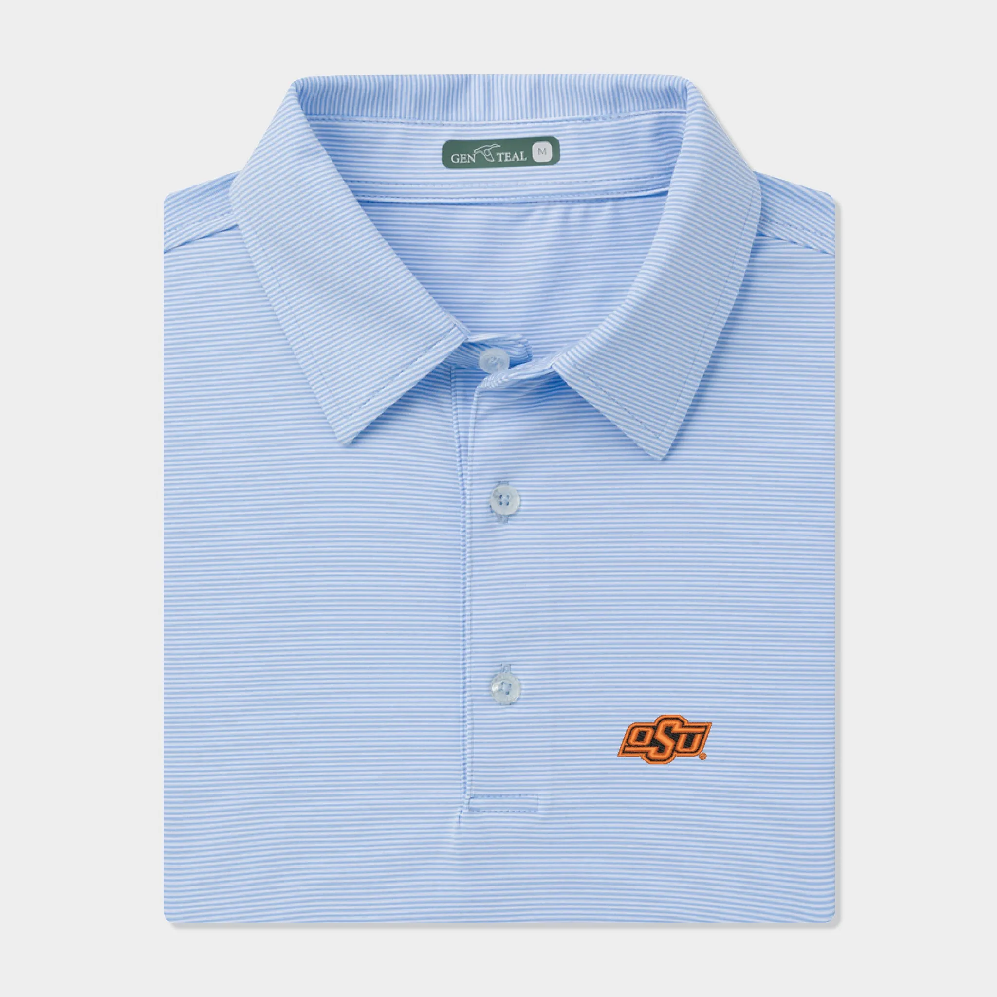 Oklahoma State Pinstripe Performance Polo